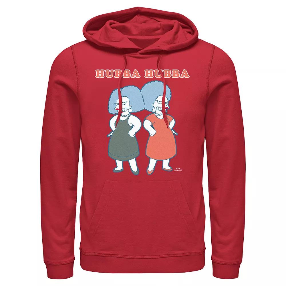 Men's The Simpsons Patty And Selma Hubba Hubba Graphic Hoodie, Size: XL, Red Product Image