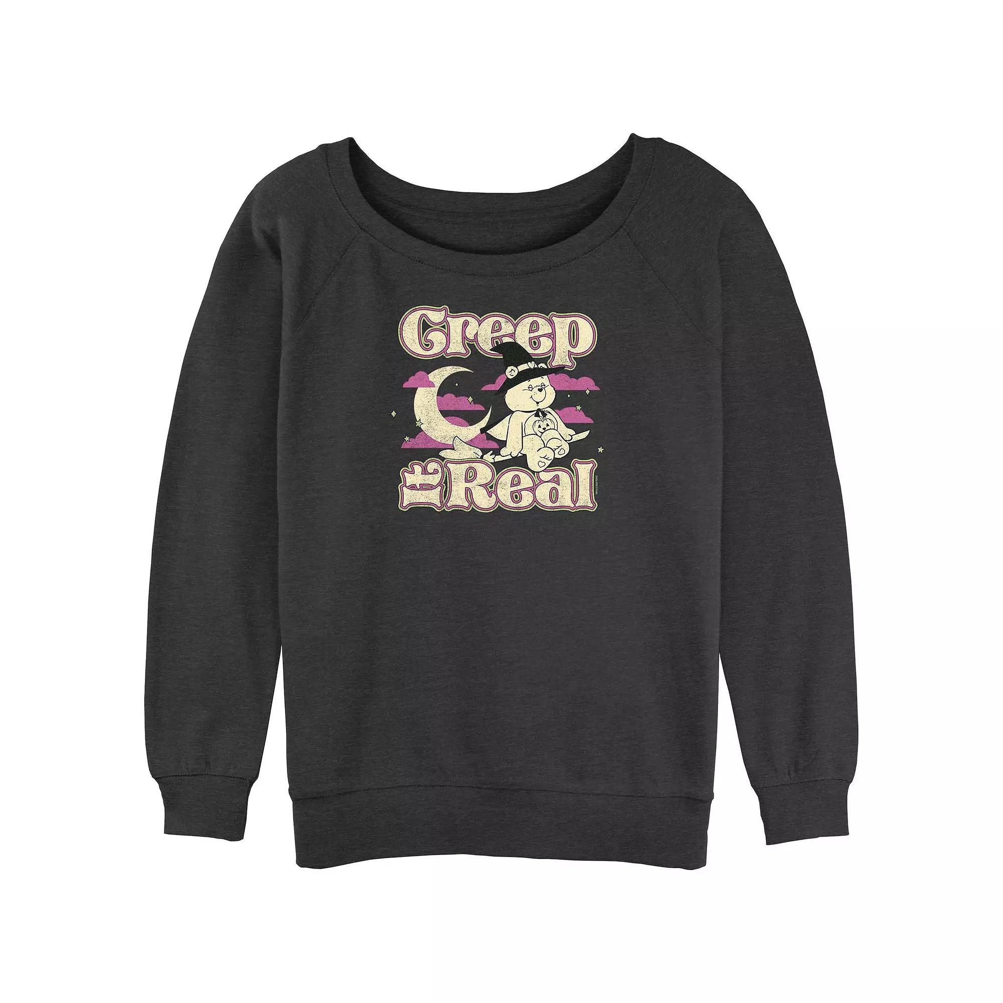 Disney's The Nightmare Before Christmas Juniors' Jack And Zero At Night Slouchy Terry Graphic Pullover, Women's,  Product Image