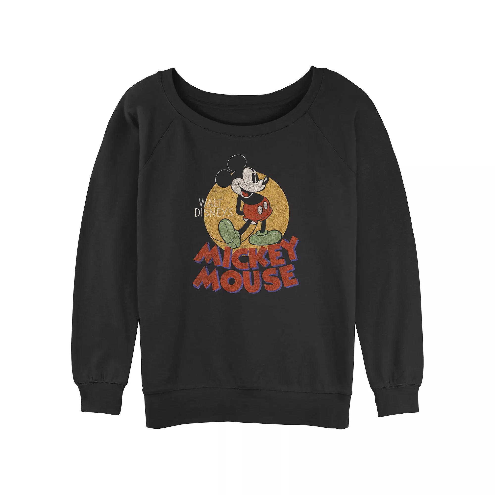 Disney's Juniors' Mickey Mouse Classic Slouchy Terry, Girl's, Size: XXL, Black Product Image