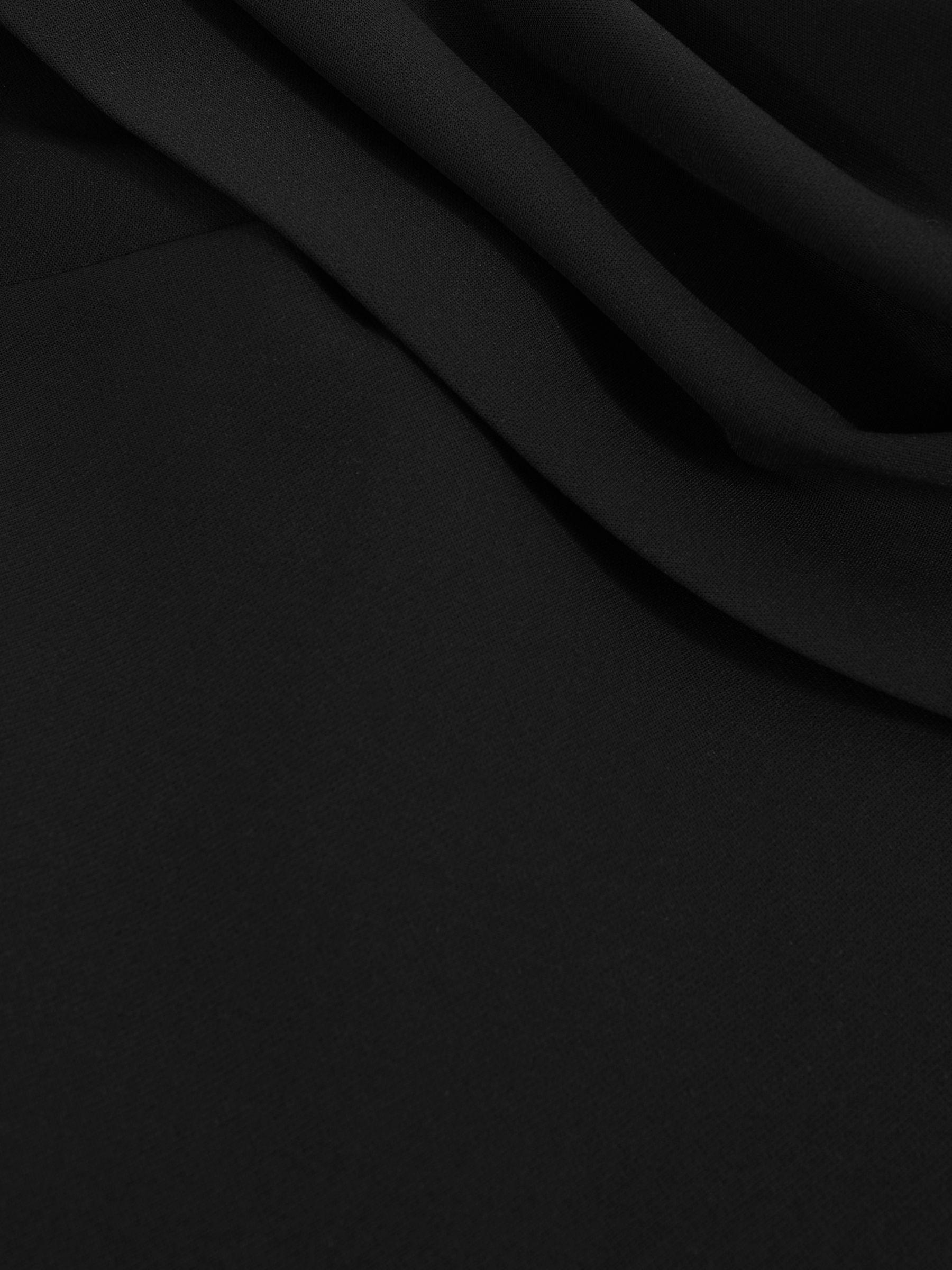 Structured Strapless Wide-Leg Jumpsuit in Black Product Image