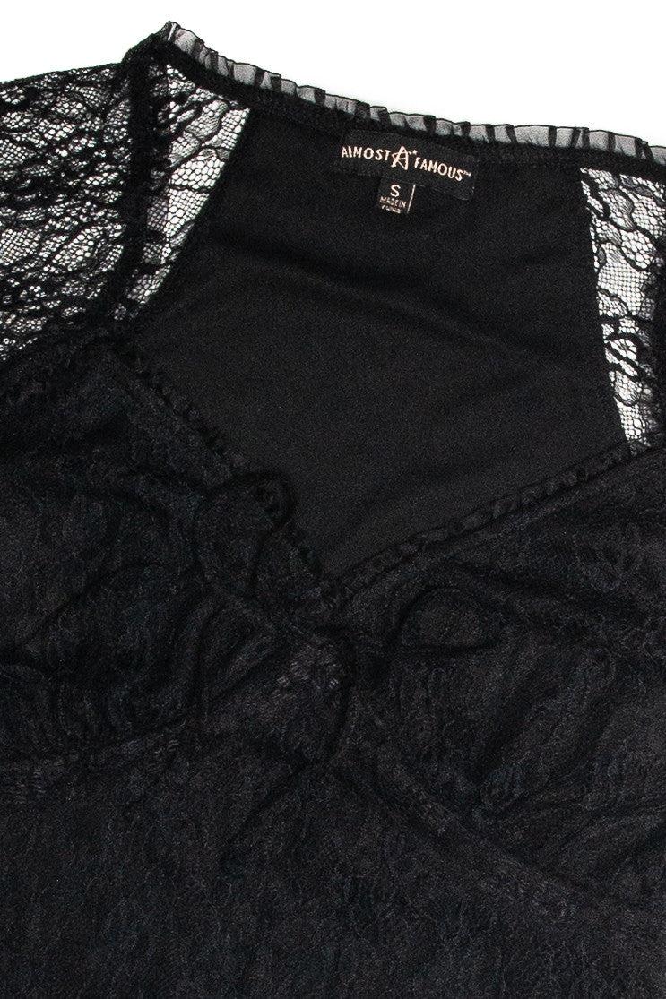 Black Sweetheart Lace Top Product Image