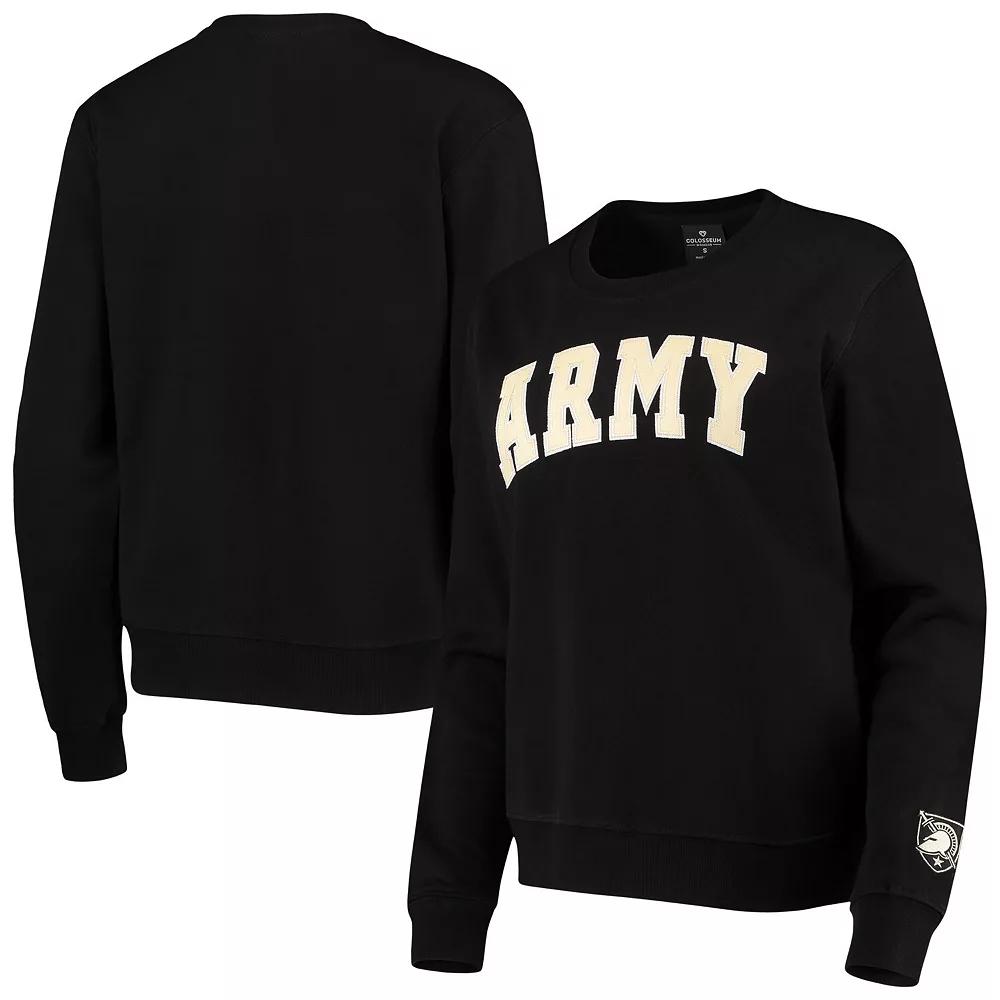 Women's Colosseum Black Army Black Knights Campanile Pullover Sweatshirt,  Product Image
