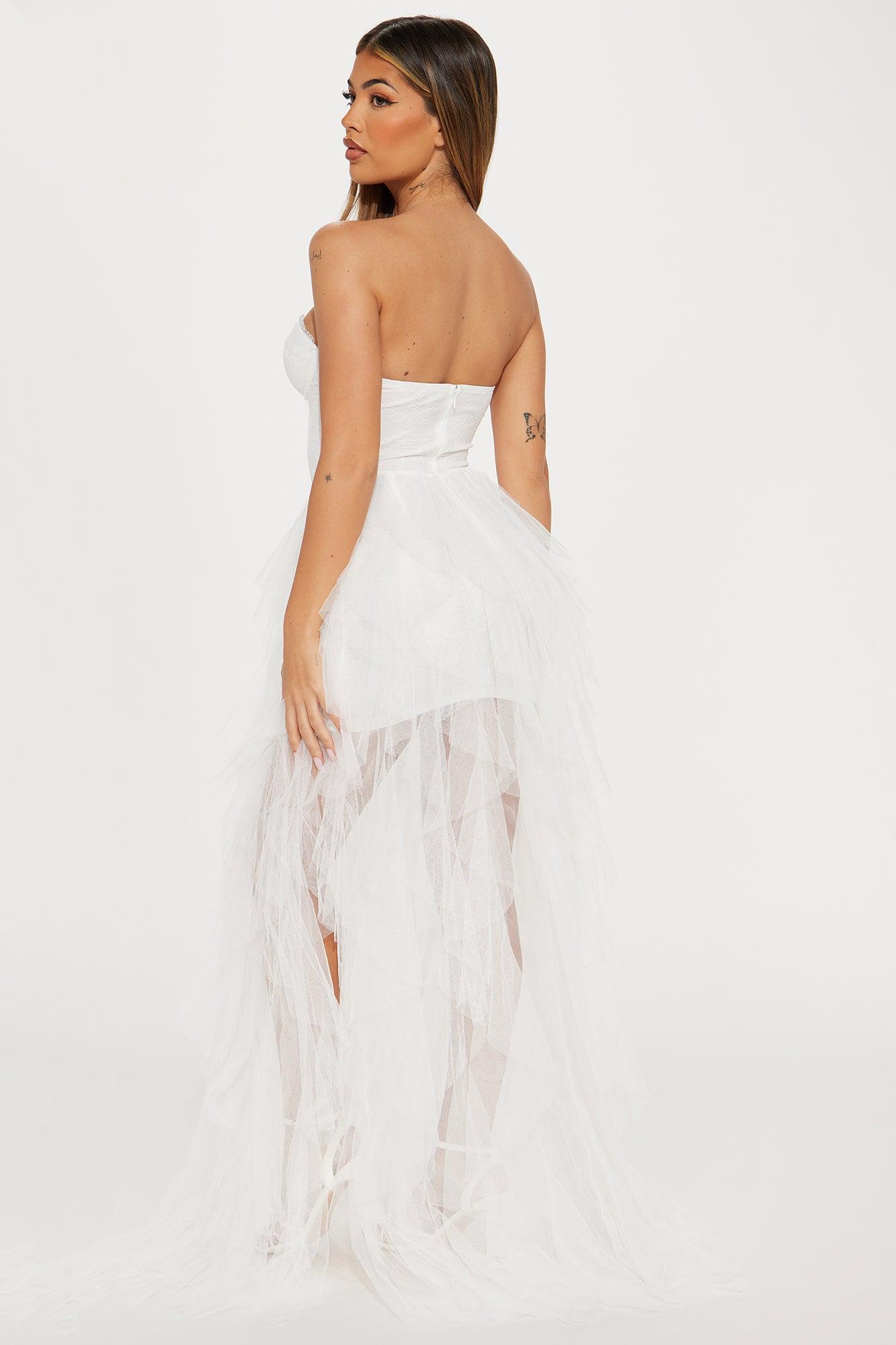Lucy Tulle Gown - White Product Image