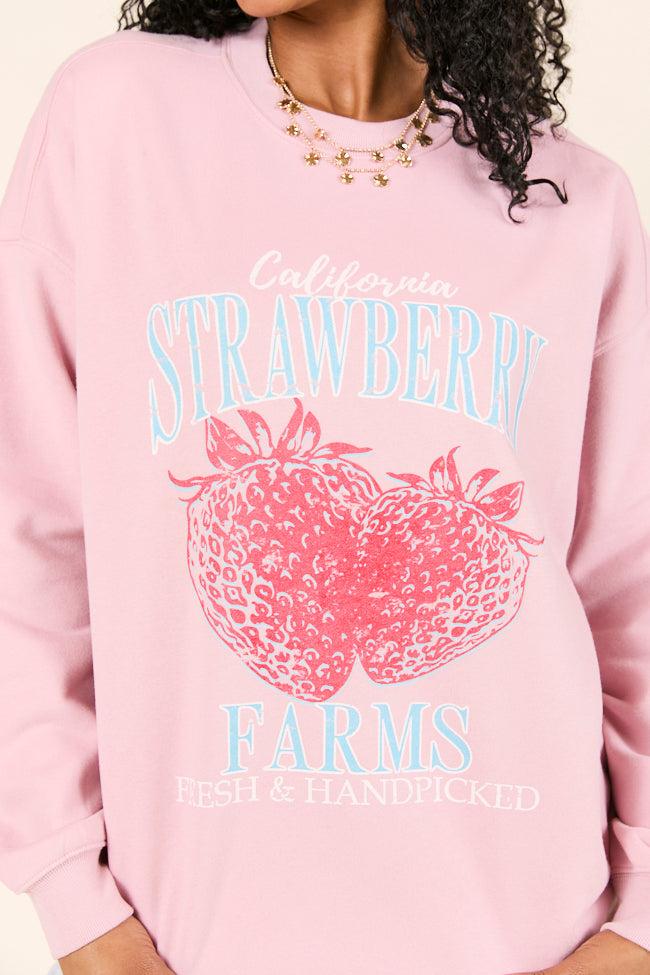 California Strawberry Farms Mauve Graphic Sweatshirt Girls Product Image