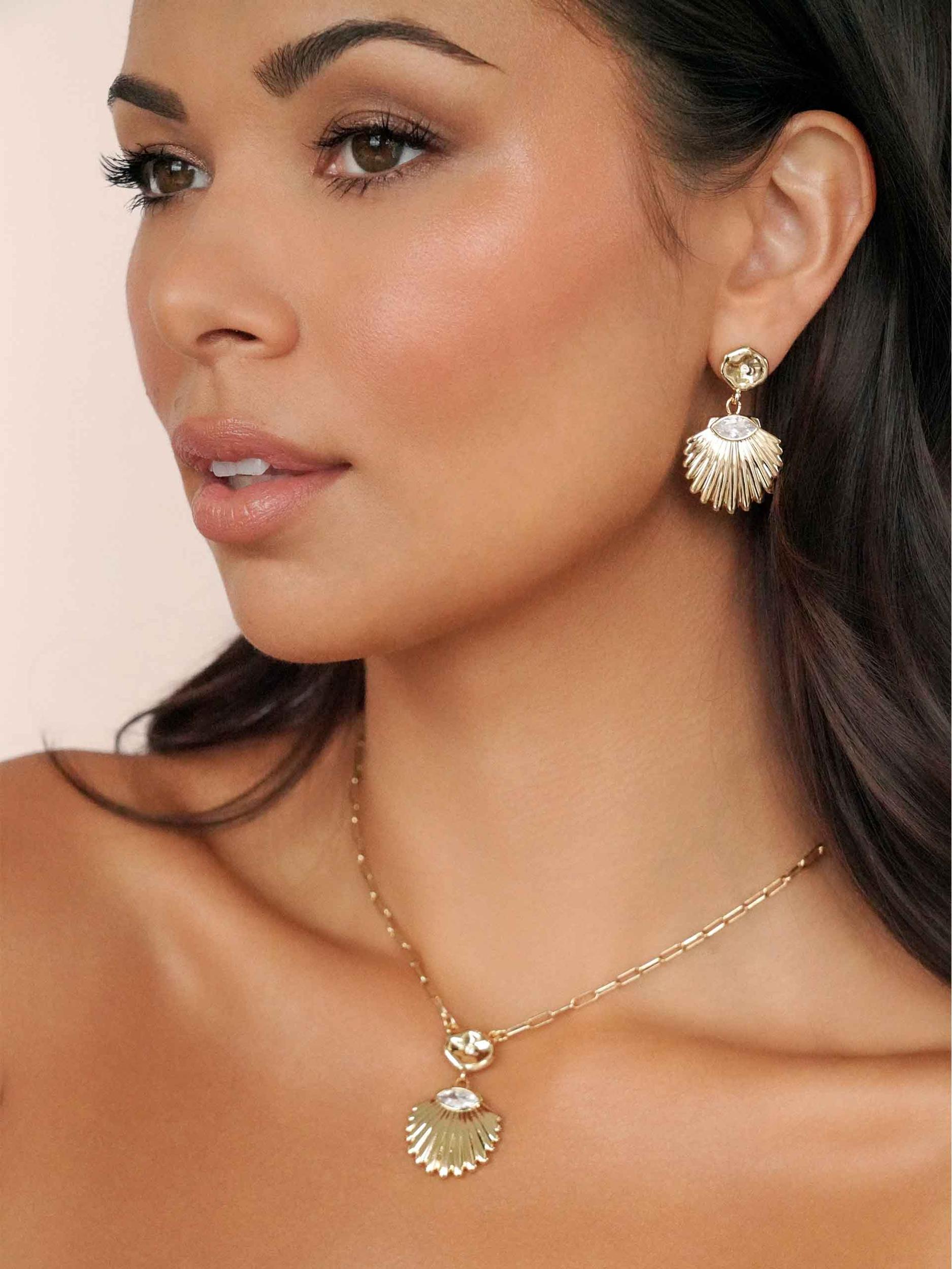 Santorini Shell Drop Earrings Product Image