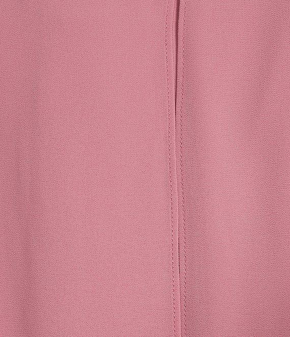 Jessica Howard Crew Neck Balloon Sleeve Spaghetti Tie Belt with Rhinestone Trim Souffle Chiffon Blouson Dress Product Image