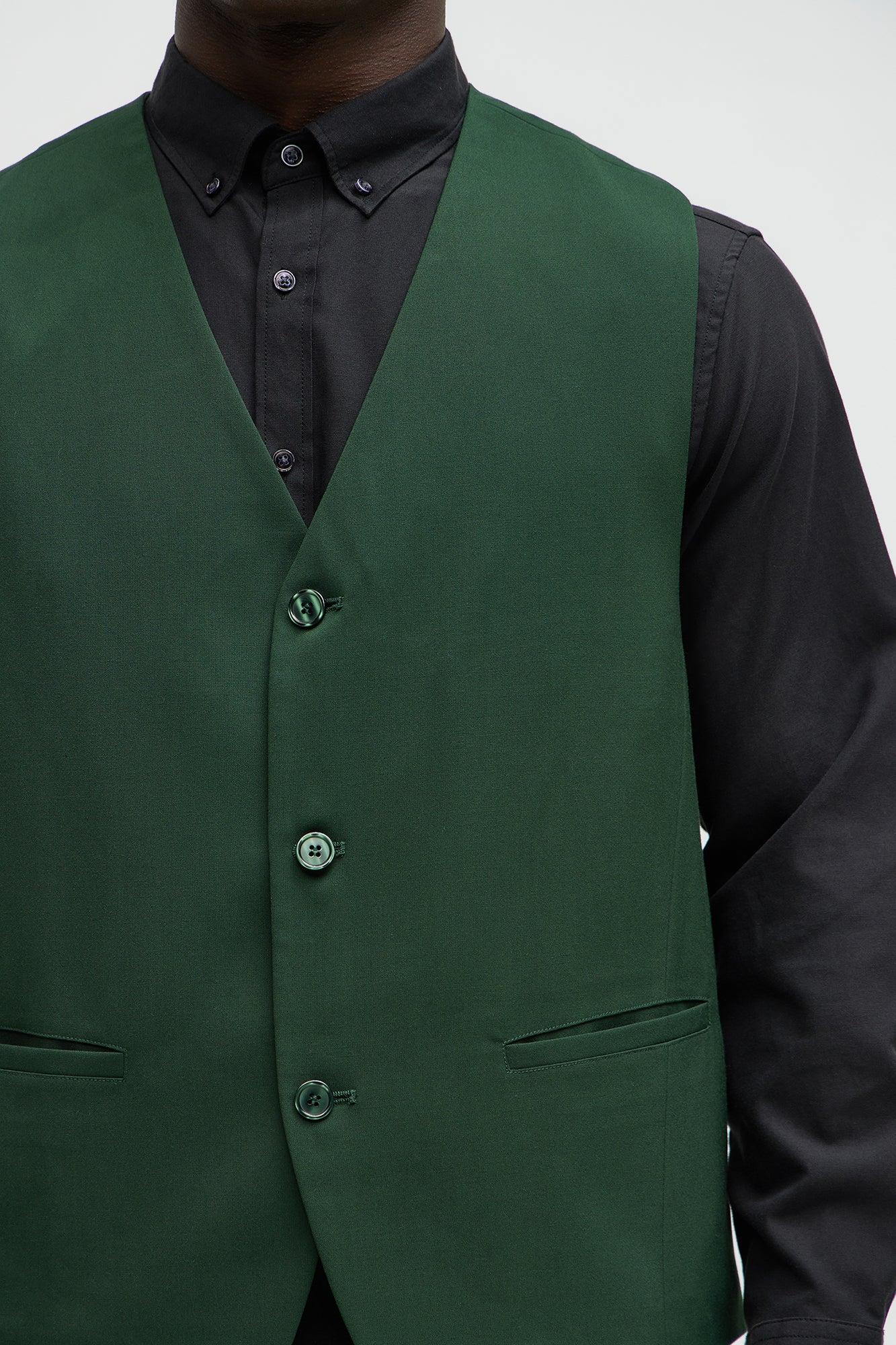 Modern Stretch Waistcoat - Green Product Image