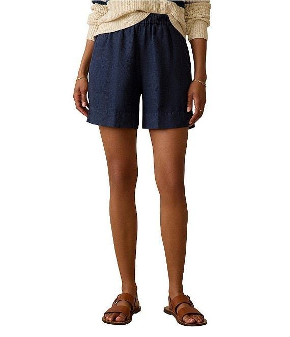 Faherty Bayview Organic Cotton Woven Mid Rise Boxer Shorts Product Image