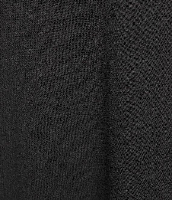 Eileen Fisher Plus Size Organic Cotton Slub Jersey Crew Neck Sleeveless Midi Dress Product Image