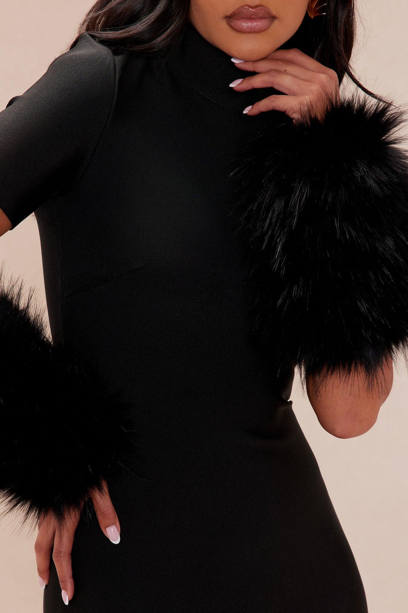 Mikah Short Sleeve Bandage Mini Dress - Black Product Image