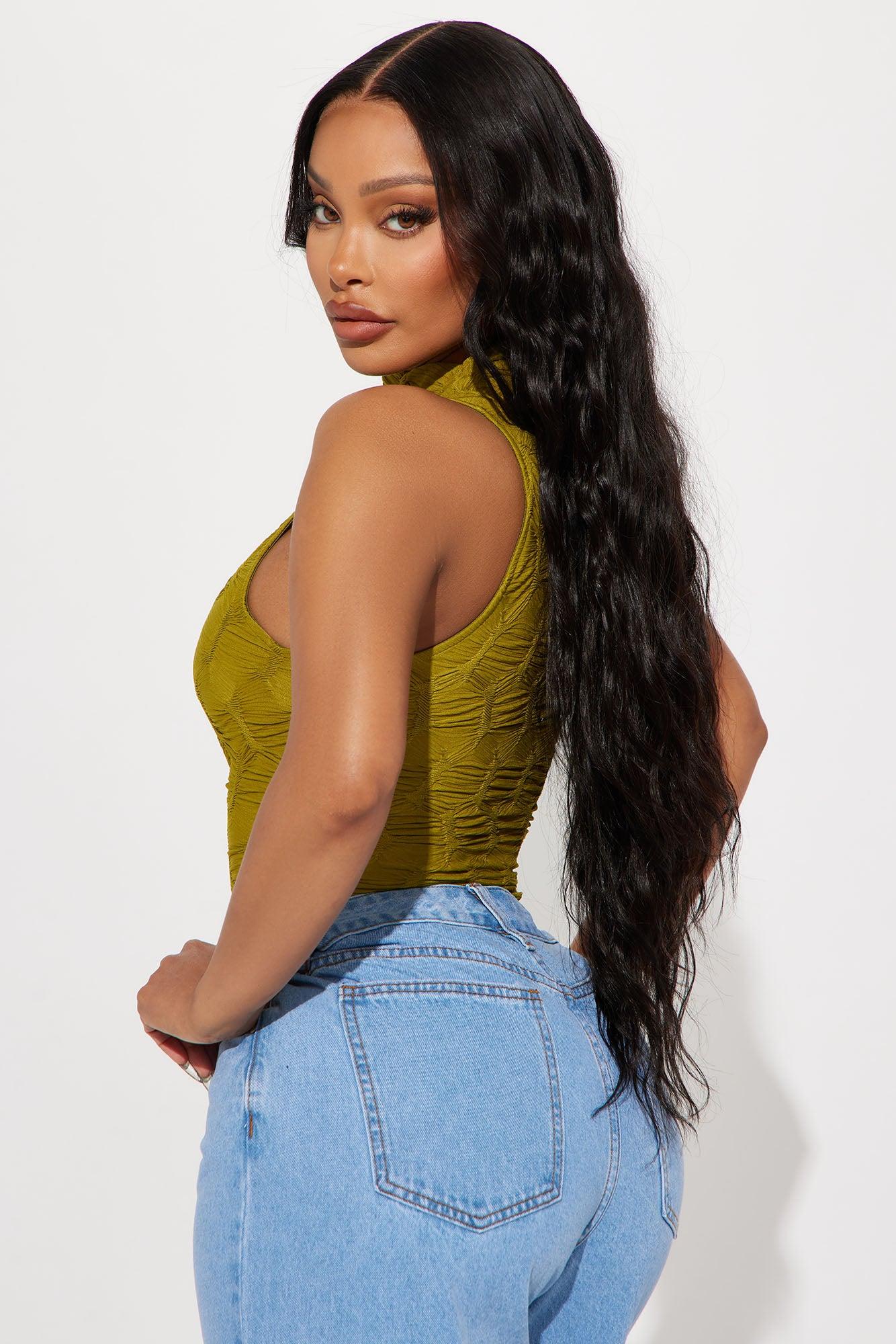 Leilani Textured Bodysuit - Green Product Image