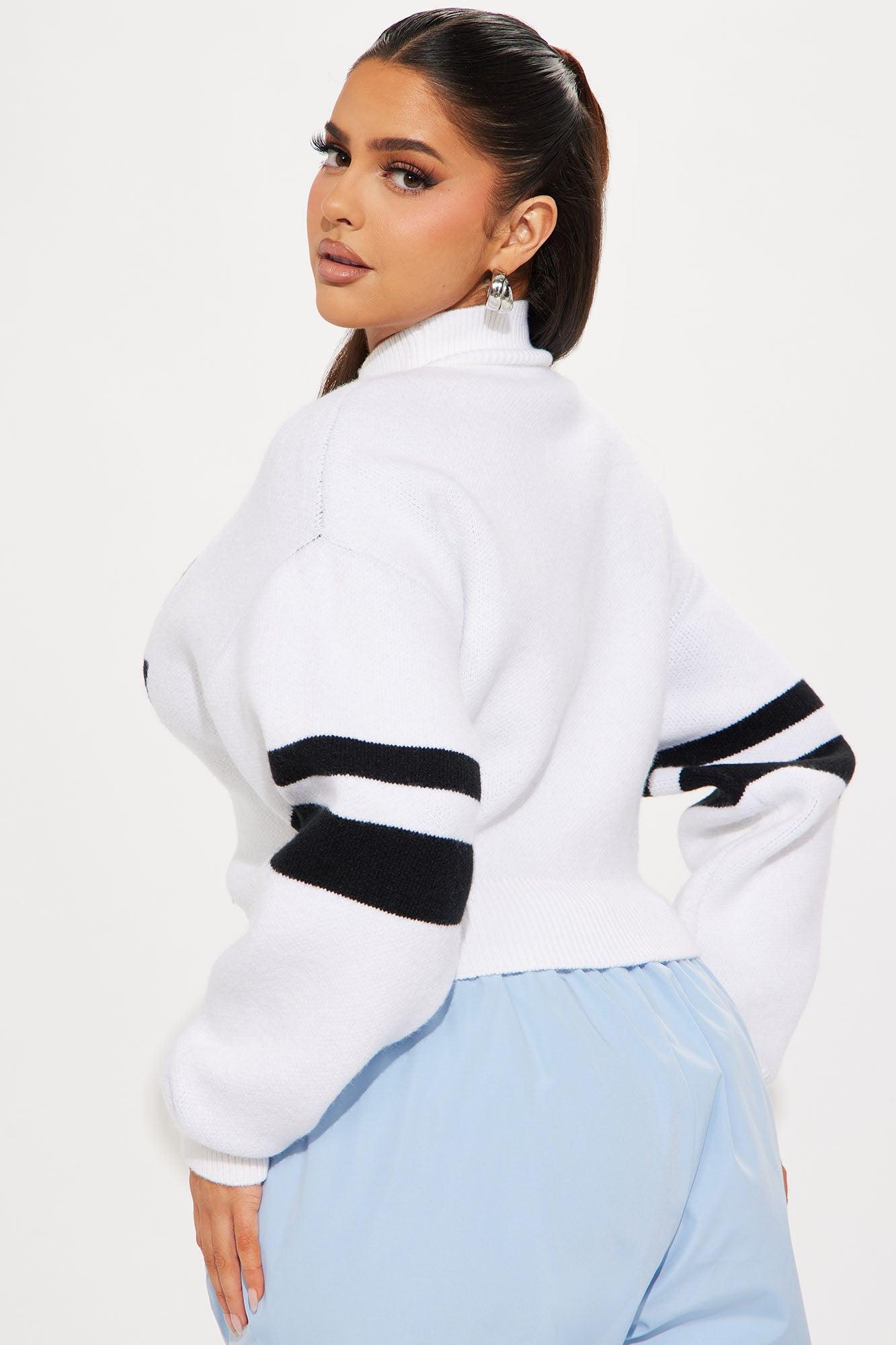 Snow Bunny Cropped Sweater - White Product Image