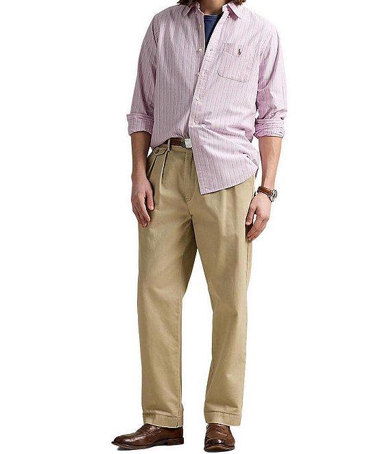 Polo Ralph Lauren Classic Fit Stripe Oxford Long Sleeve Woven Shirt Product Image