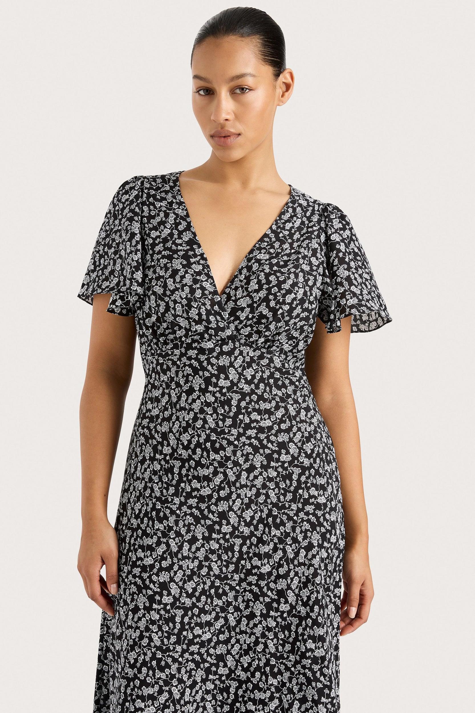 Boda Midi Dress Amaryllis Floral Black - Final Sale Product Image