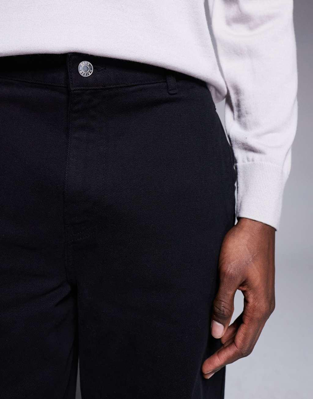 ASOS DESIGN super baggy pants in black Product Image