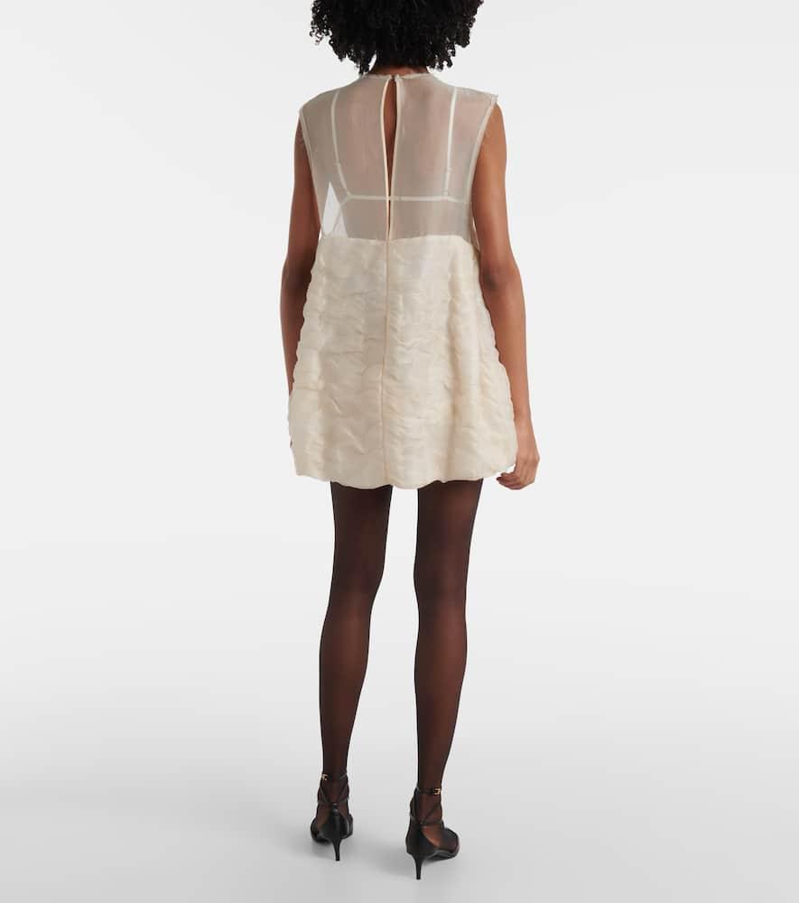 KHAITE Blair Linen And Silk-blend Minidress In White Product Image