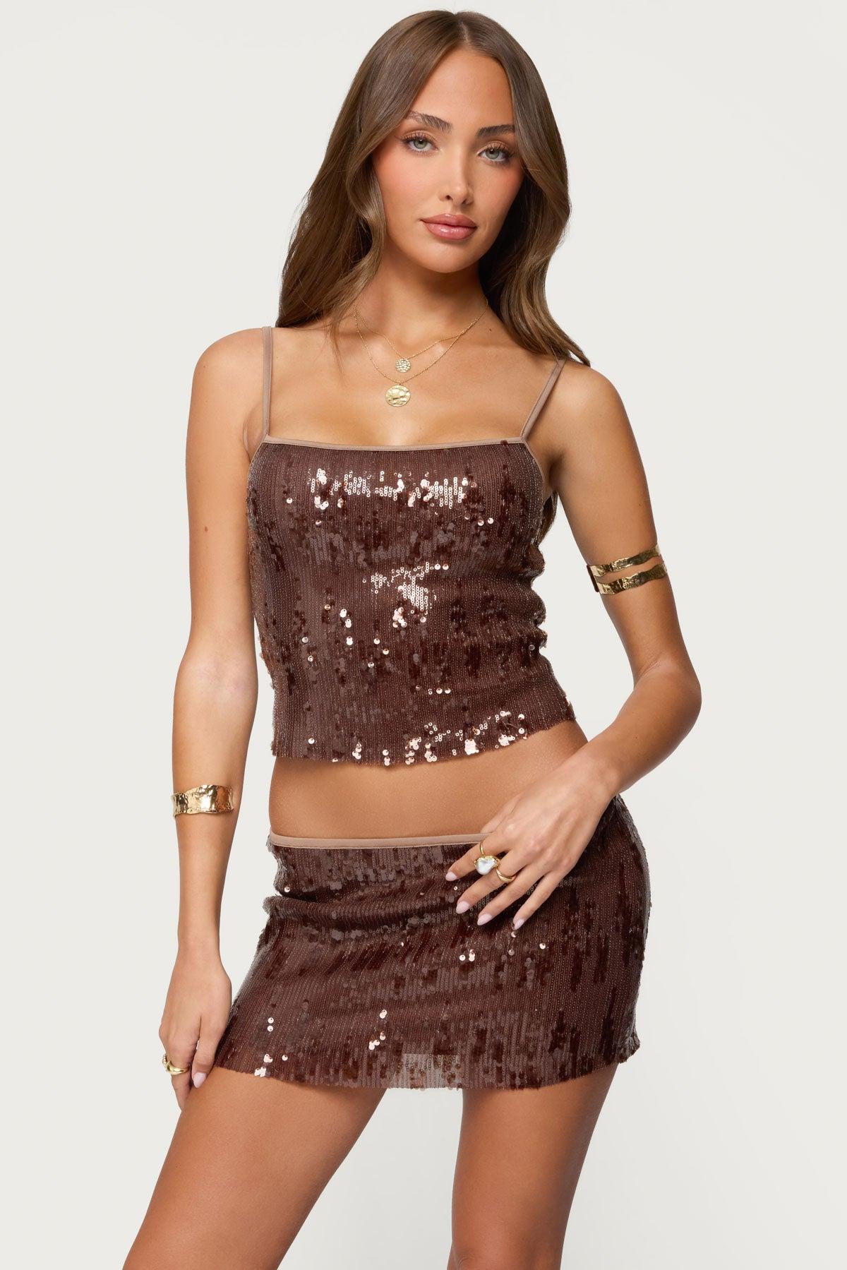 Kaylee Sequin Tank Top Product Image