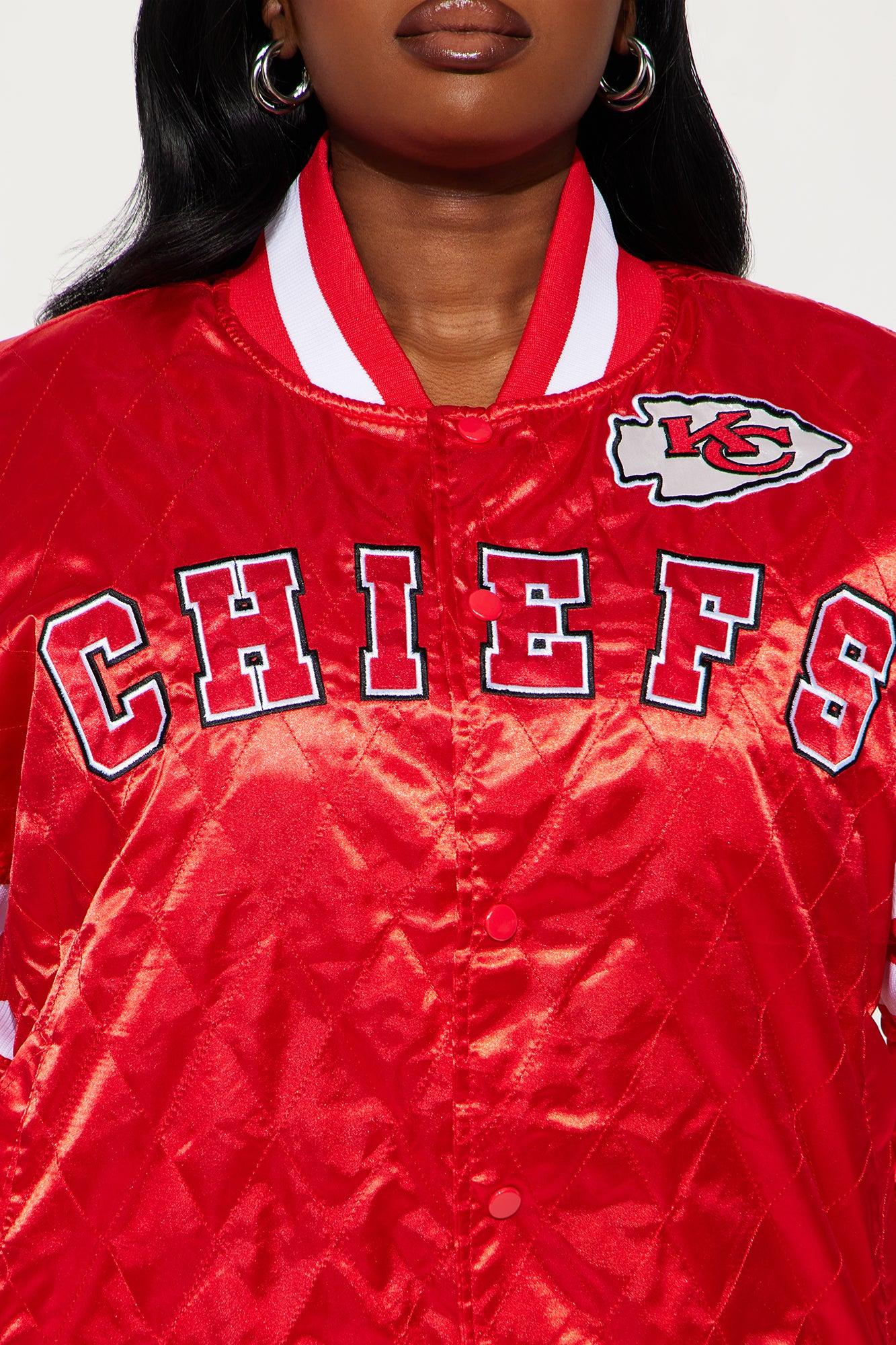 Chiefs Quilted Bomber Jacket - Red Product Image