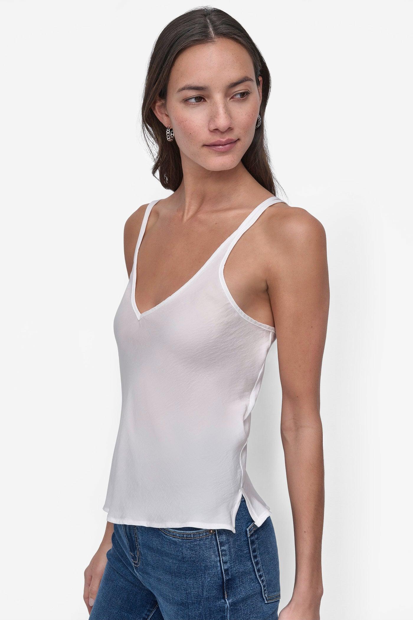 STRAPPY V-NECK CAMI WITH ADJUSTABLE STRAPS Product Image