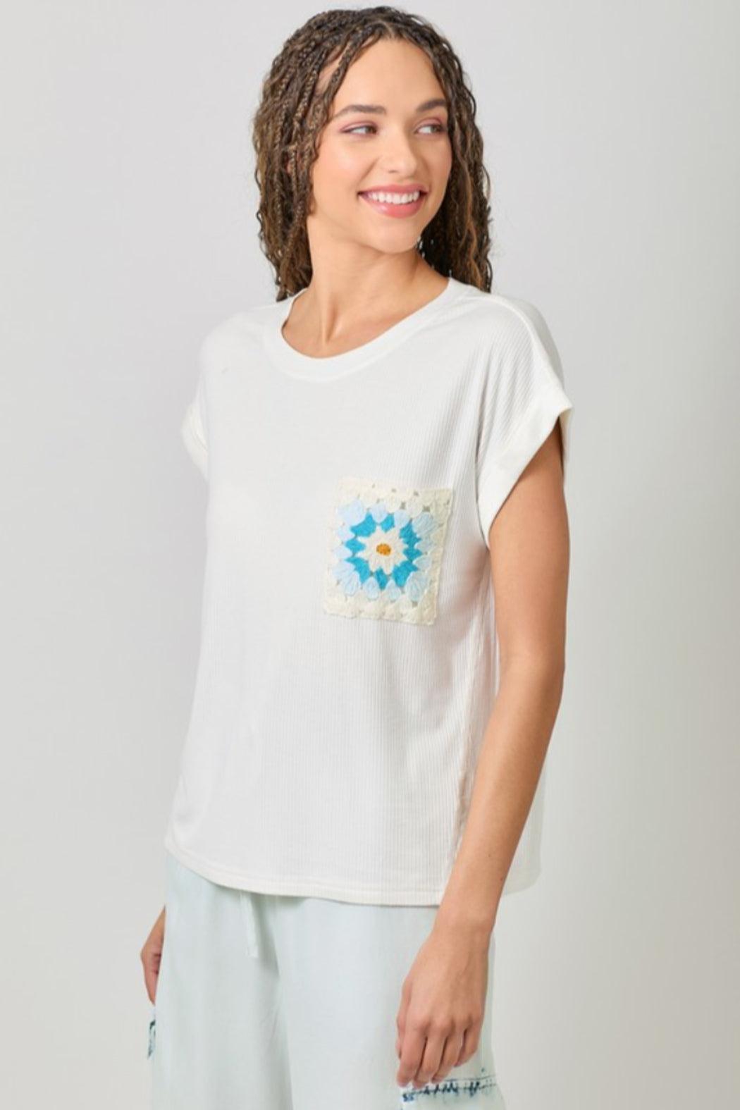 Crochet Pocket Shirt Product Image