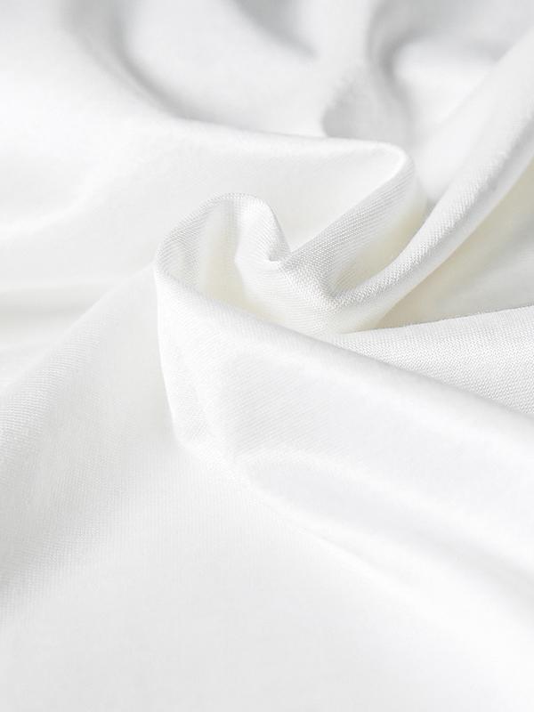 Loose Short Sleeves Shiny Solid Color Round-Neck T-Shirts Tops Product Image