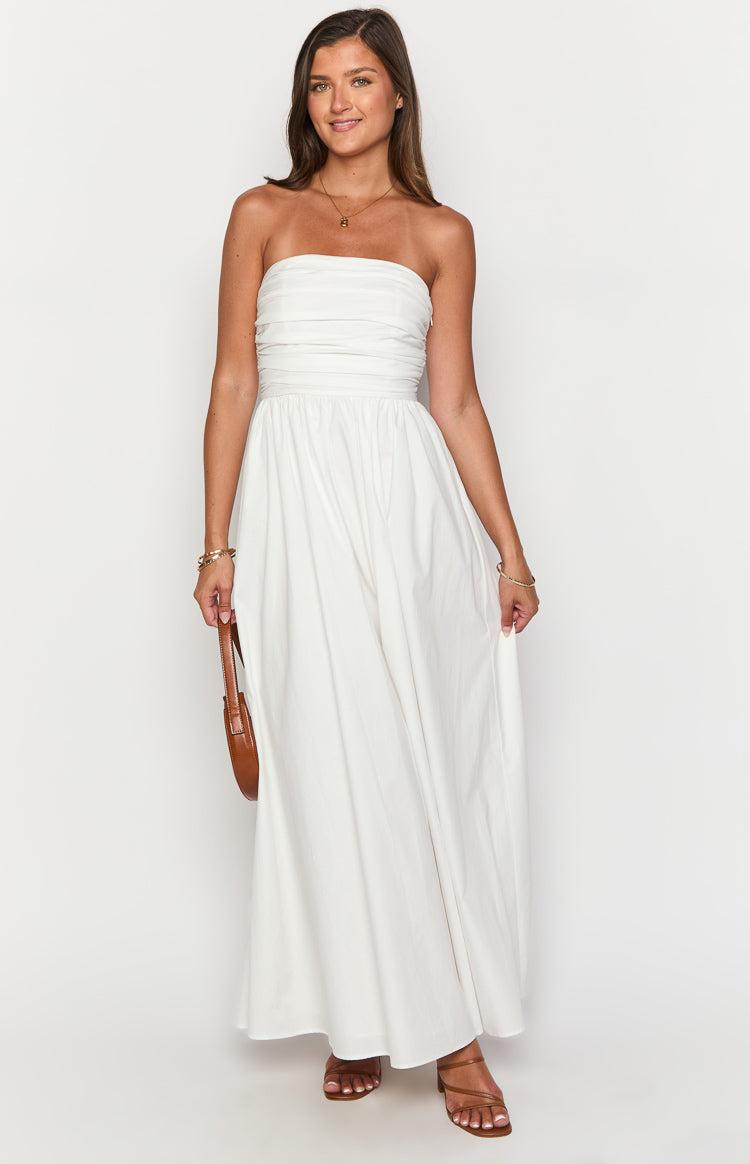Josianne White Strapless Maxi Dress Product Image
