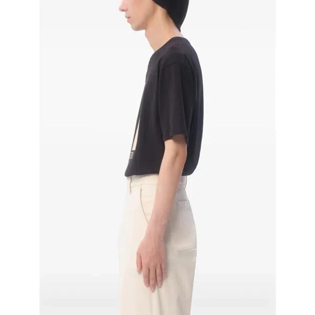 VALENTINO Crew Neck Short Sleeves T-shirts In Black Product Image