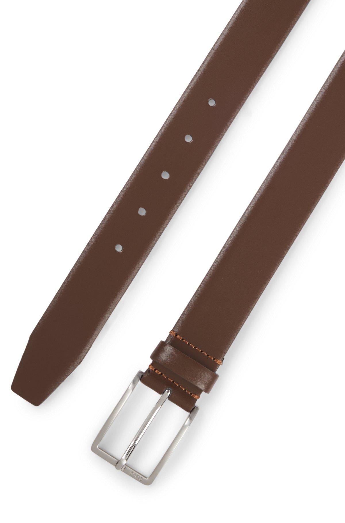 Italian-made leather belt with pin buckle Product Image