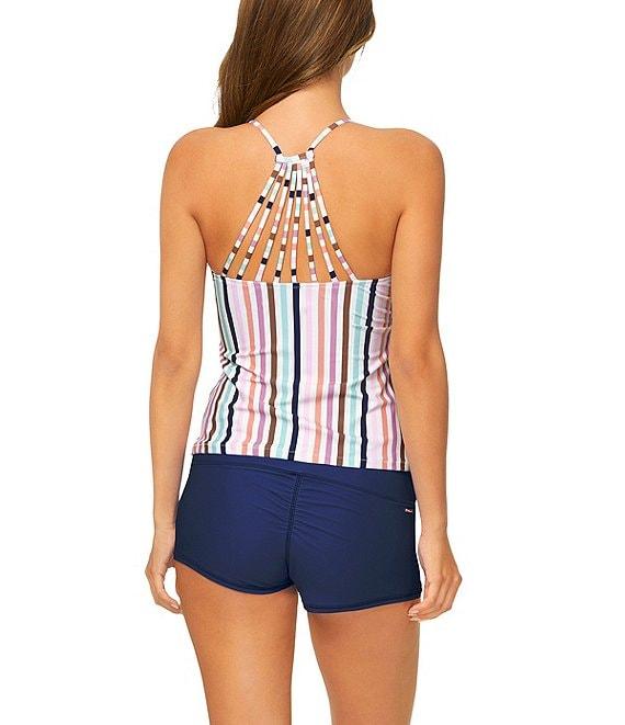 Raisins Solid Back Ruched Surf Short Swim Bottom Product Image