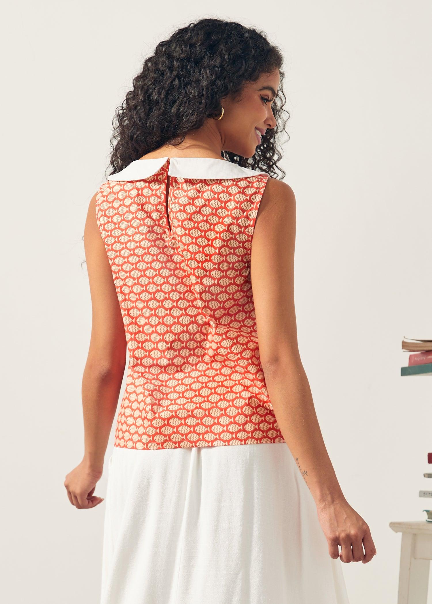 The Class Act Collar Top Product Image