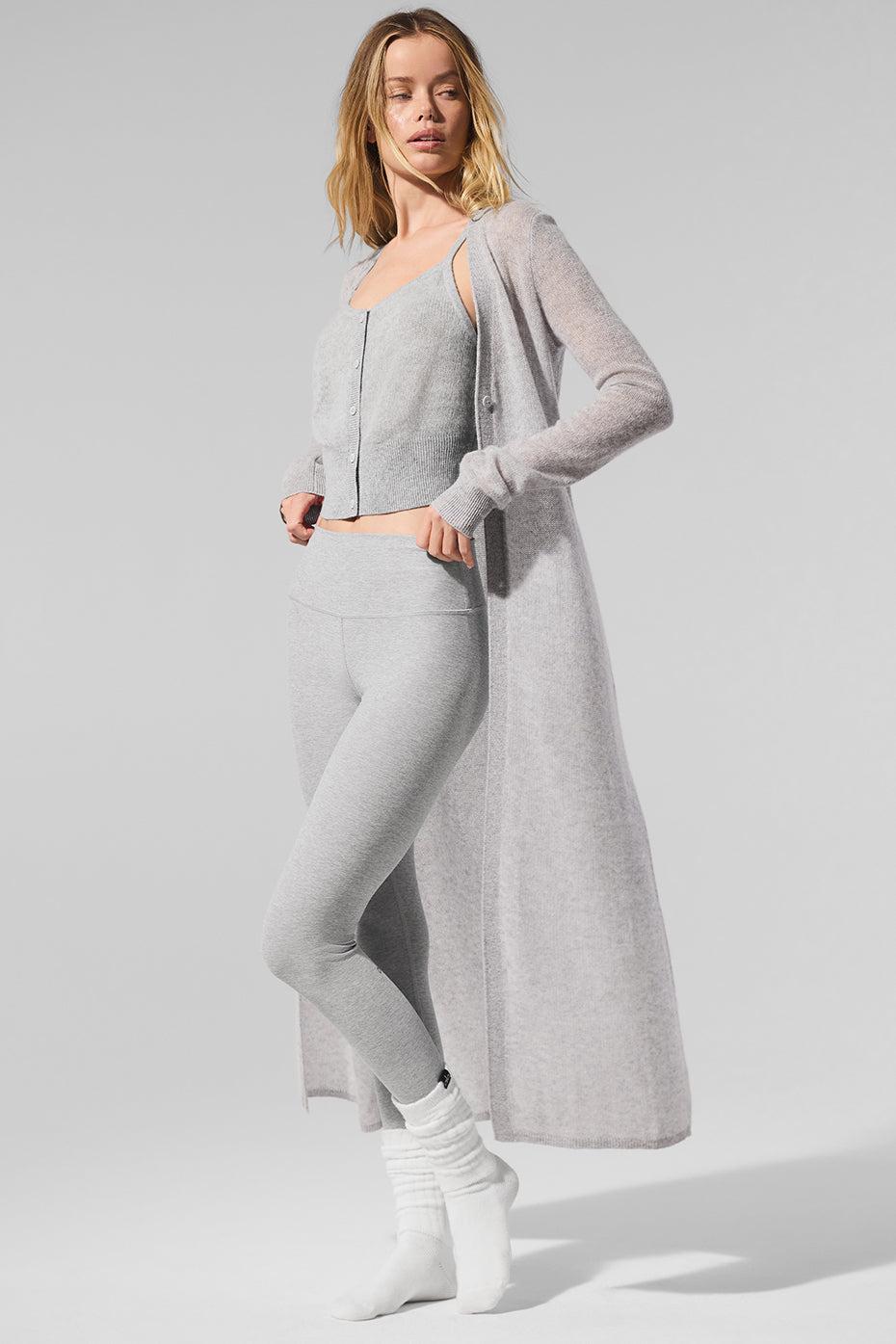 Sheer Cashmere Long Cardigan - Athletic Heather Grey Product Image