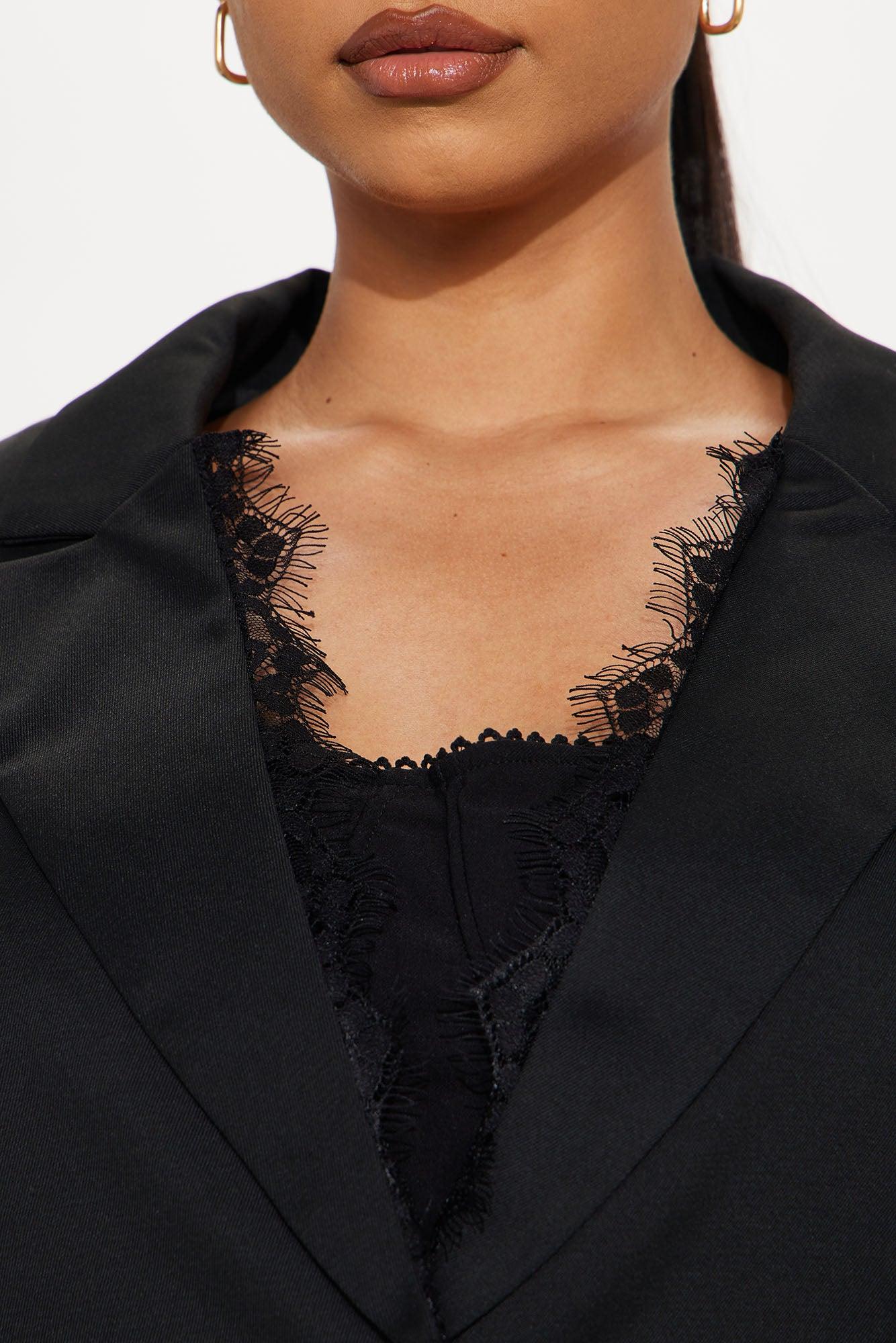 Just A Peak Blazer - Black Product Image