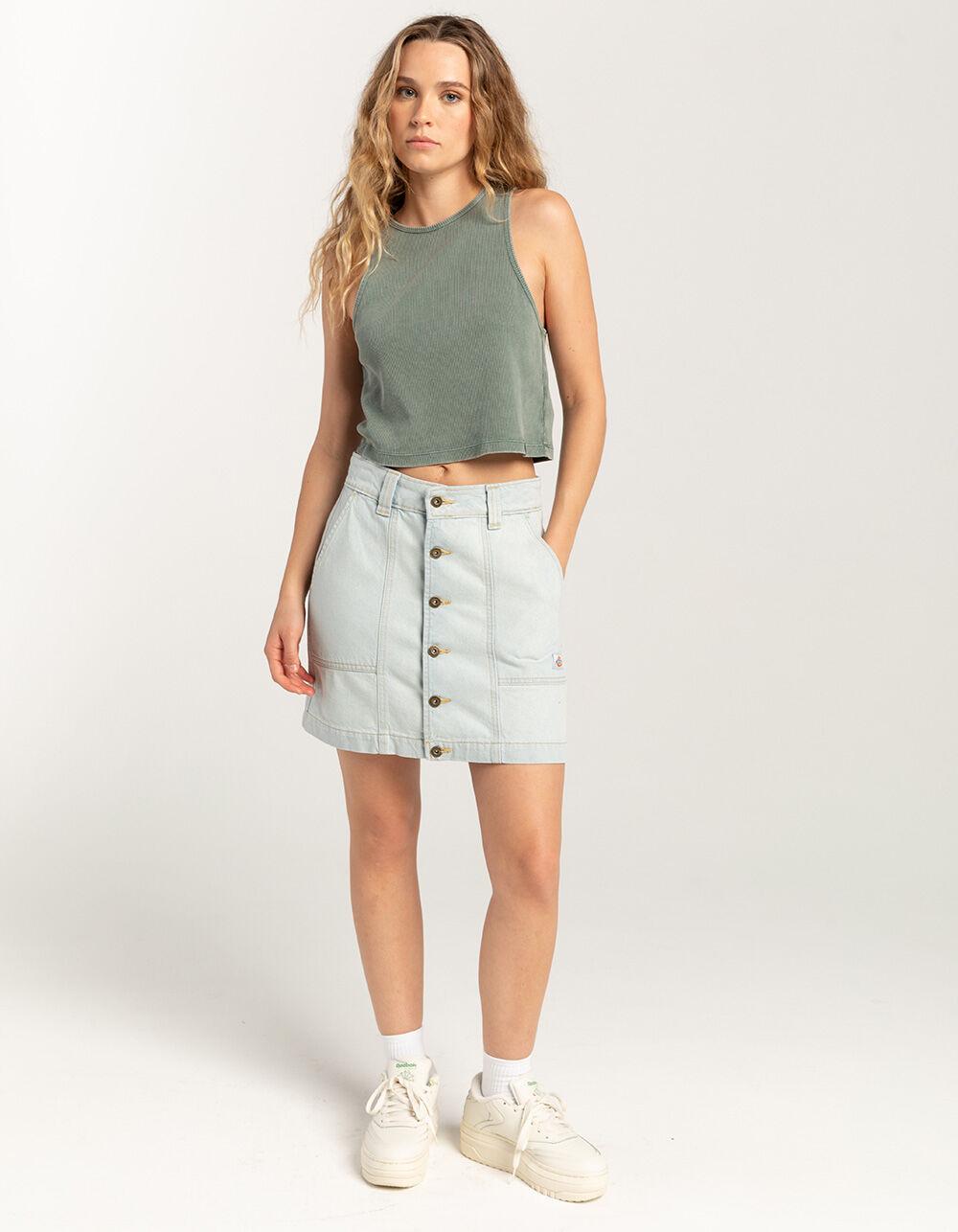 DICKIES Madison Womens Denim Mini Skirt - LIGHT WASH Product Image
