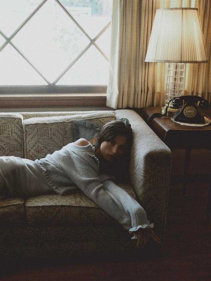 Mia Soft Knit Cardigan — Grey Product Image