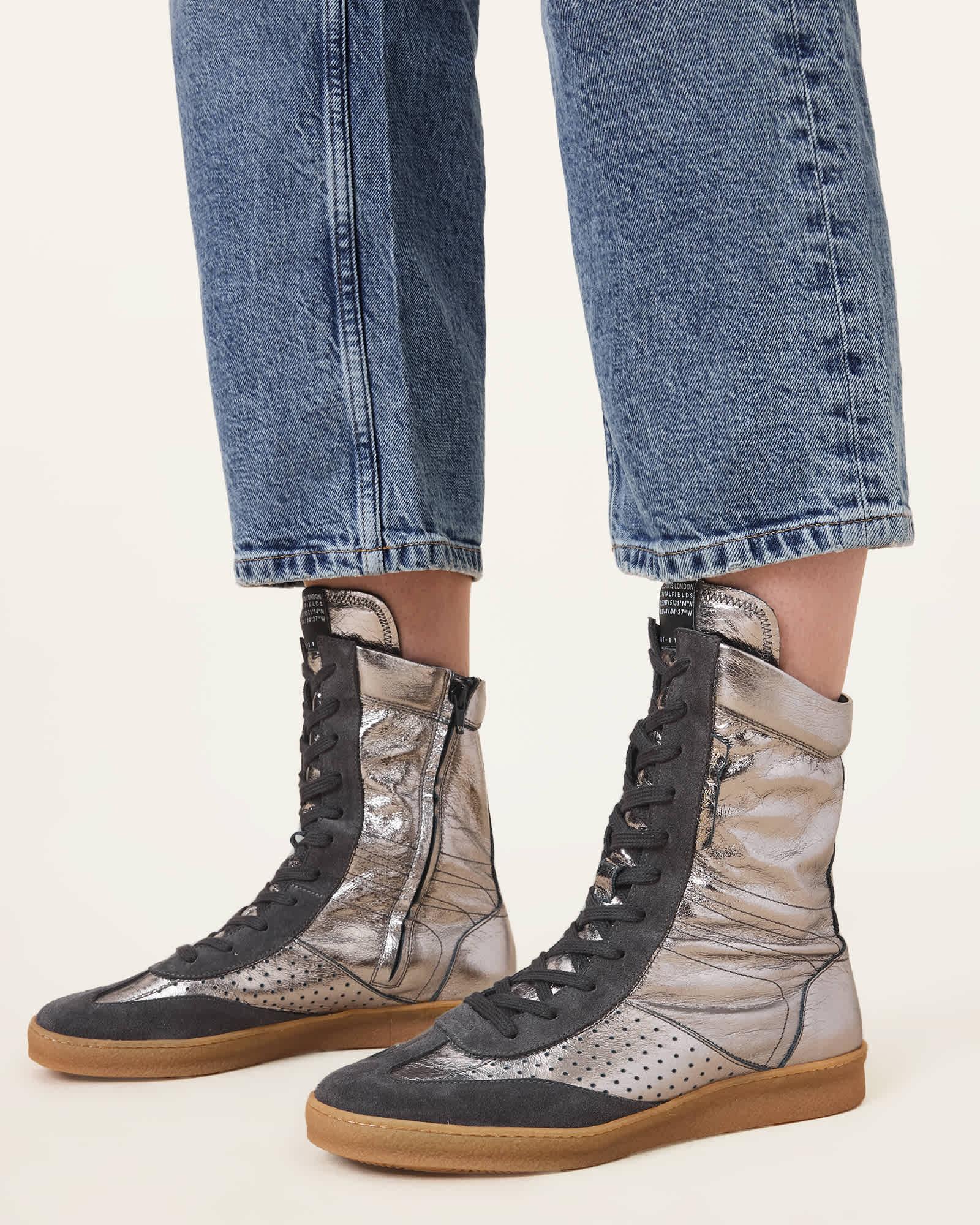 Lousie Leather High Top Sneakers Product Image