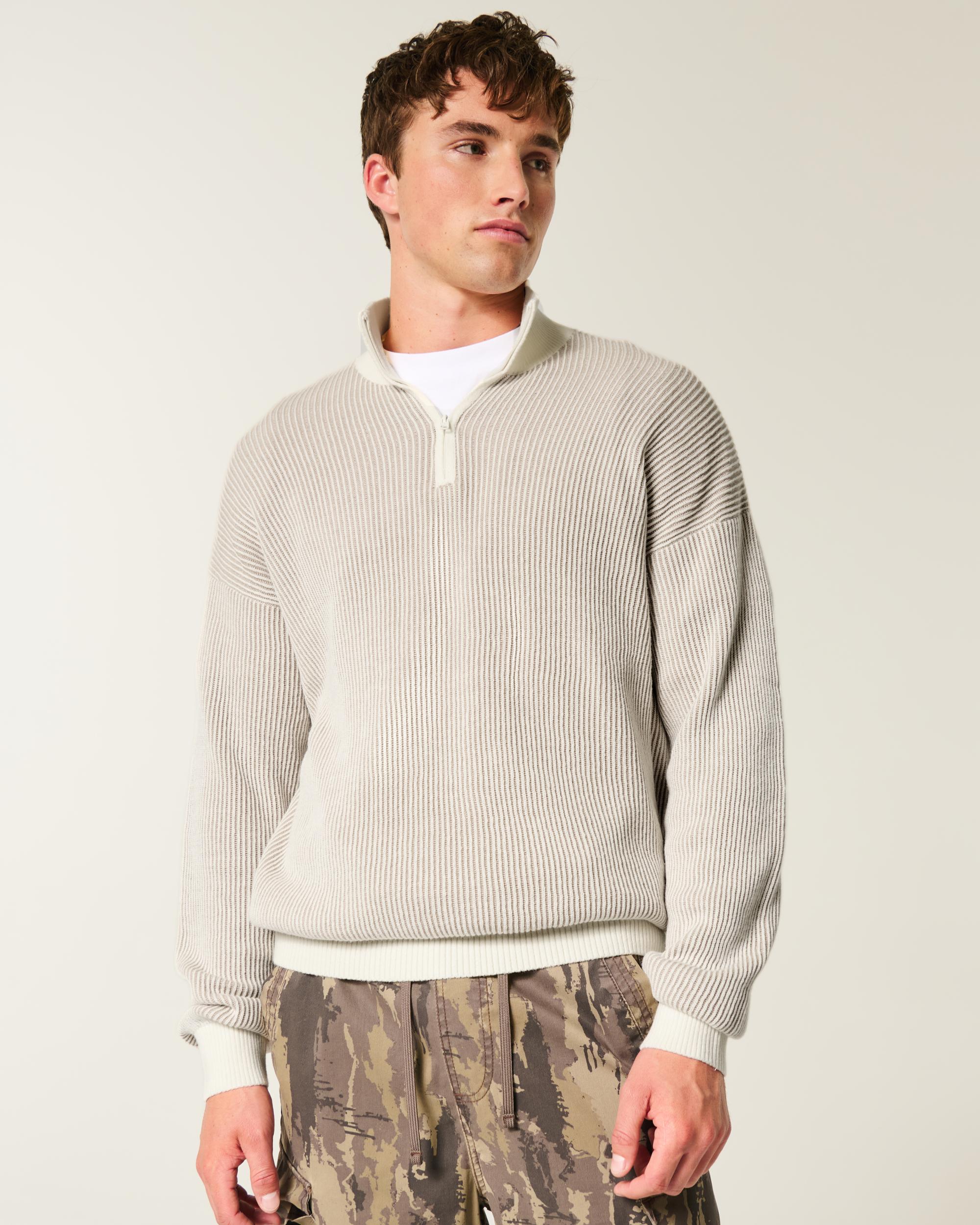 Boxy Quarter-Zip Sweater Product Image
