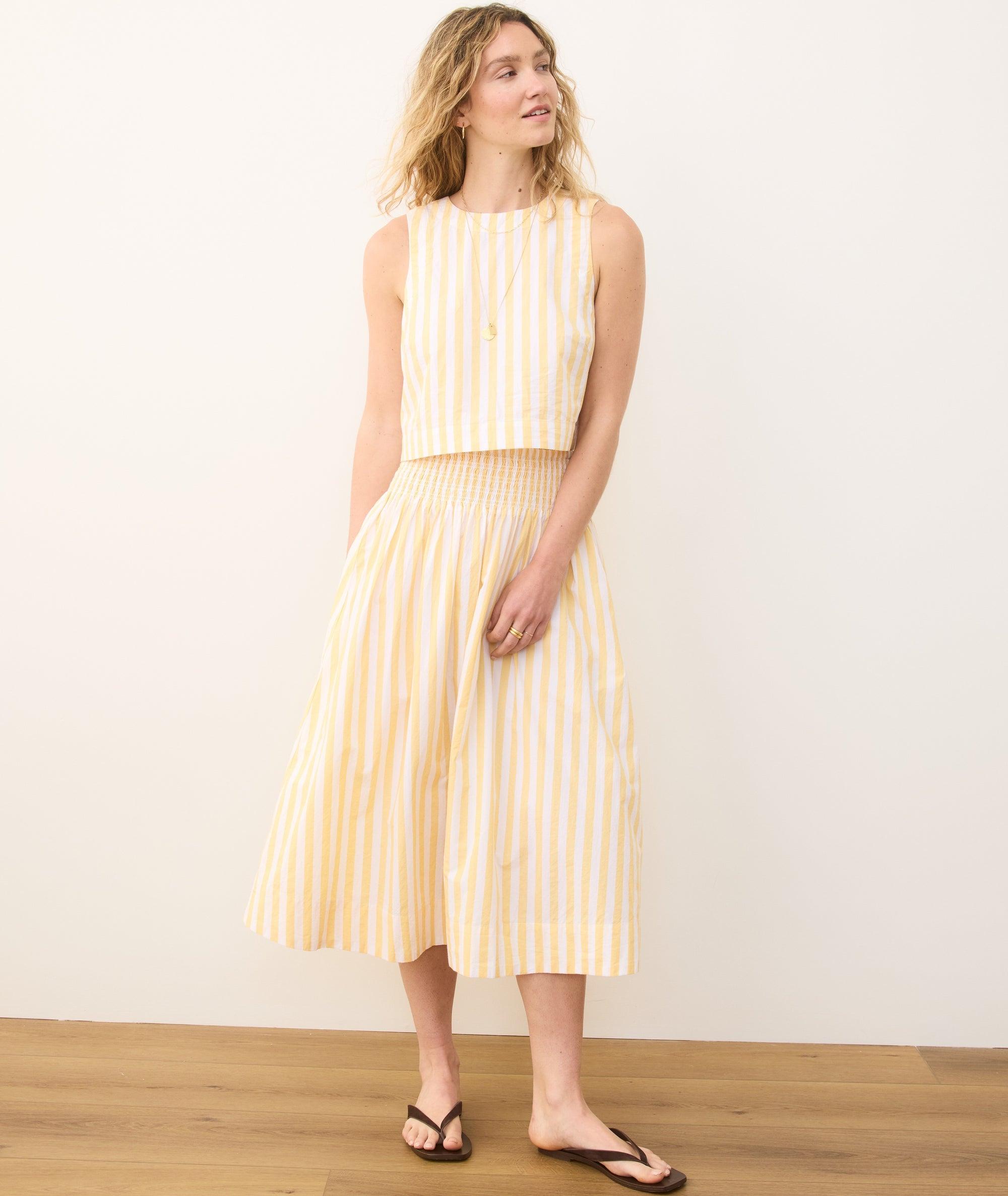 Bea Poplin Midi Skirt Product Image