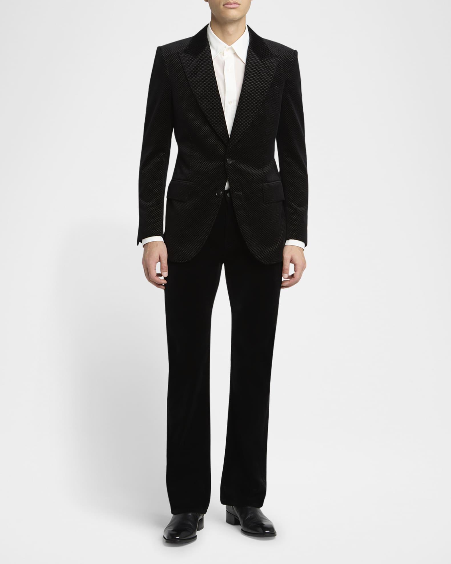 Men's Dyllan Velvet Polka Dot Dinner Jacket Product Image