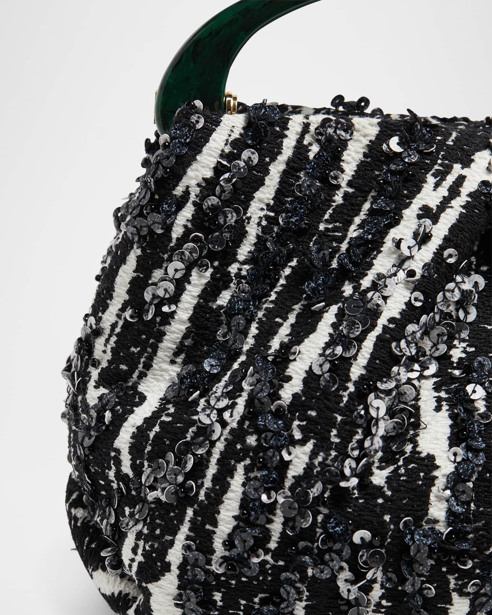 Sequin-Embellished Jacquard Mini Crossbody Bag Product Image