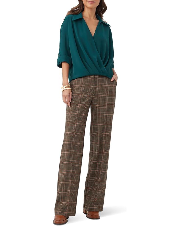 3/4 Ruffled V-Neck Top Product Image