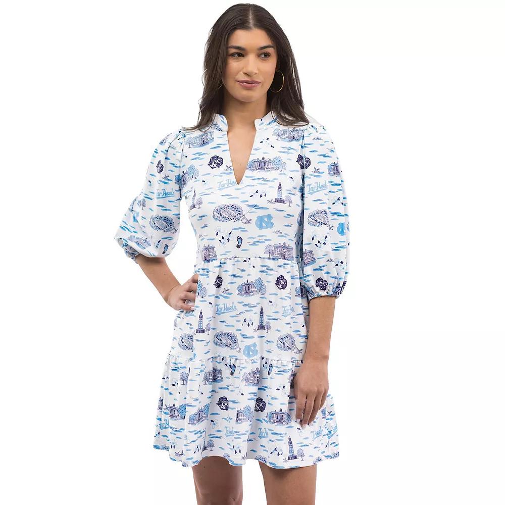 Womens Smith & Quinn Carolina Blue/White North Carolina Tar Heels Tailgate Tory Dress Product Image