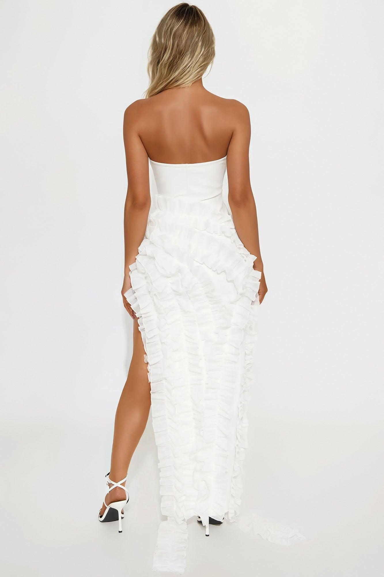 All Mine Ruffle Bandage Maxi Dress - White Female Product Image