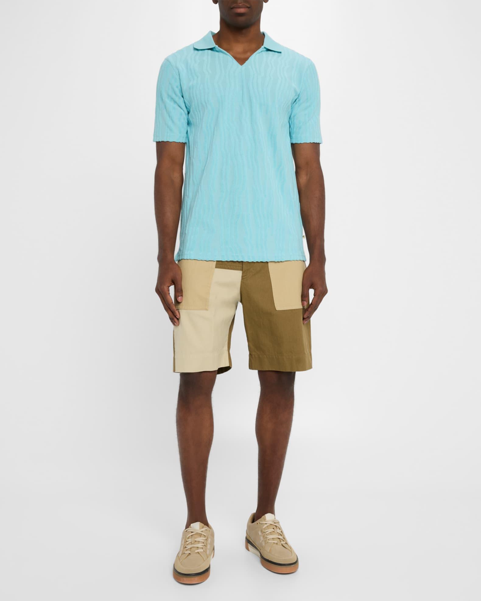 Men's Jacquard Terry Polo Shirt Product Image