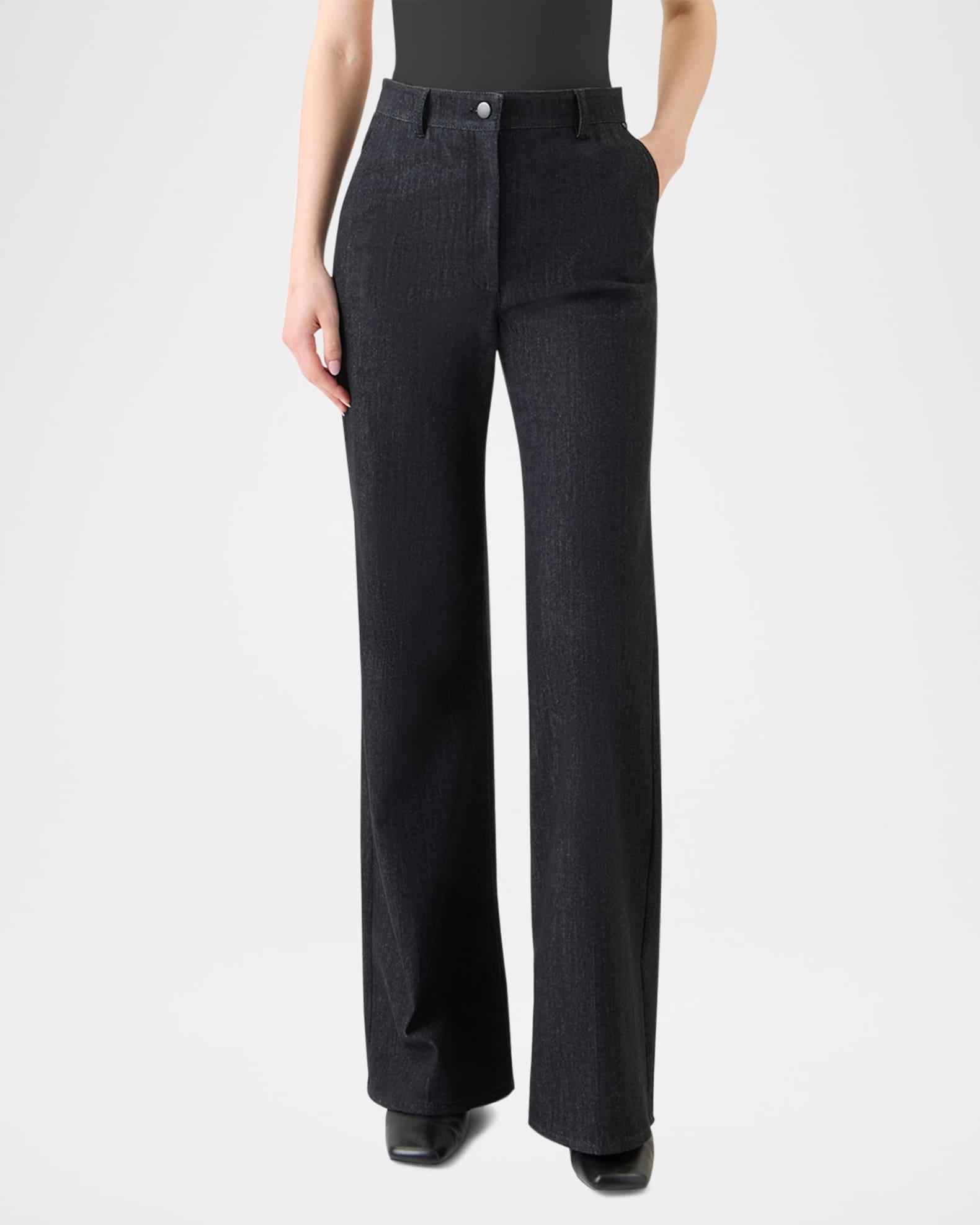 Celia Cotton Stretch Denim Bootcut Pants Product Image