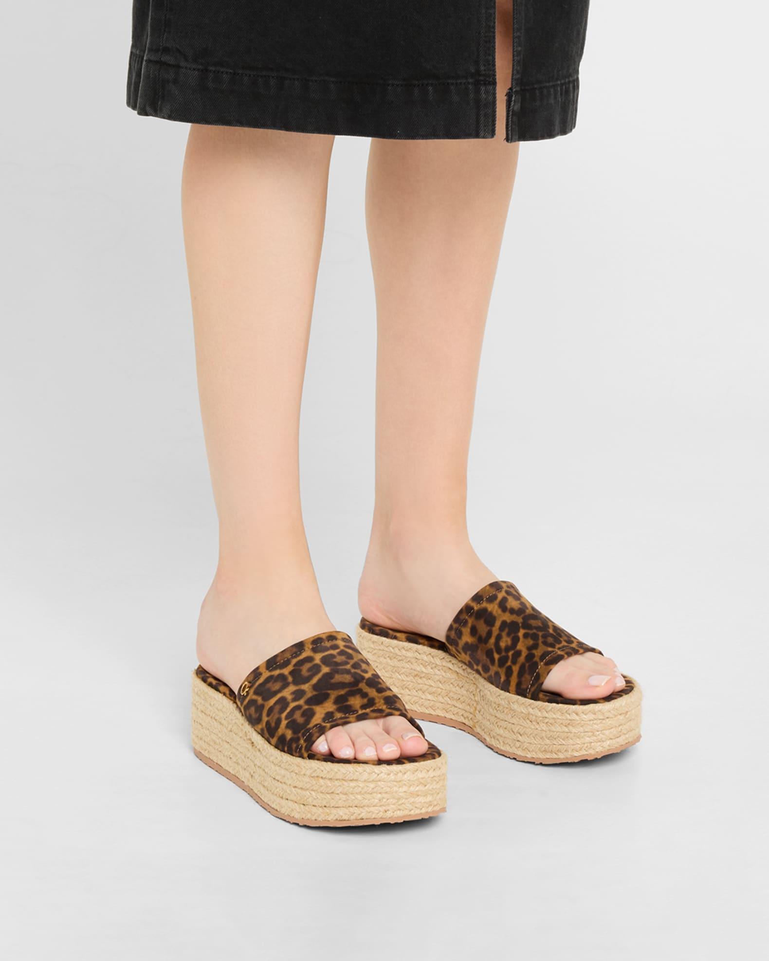 Leopard Slide Flatform Espadrilles Product Image