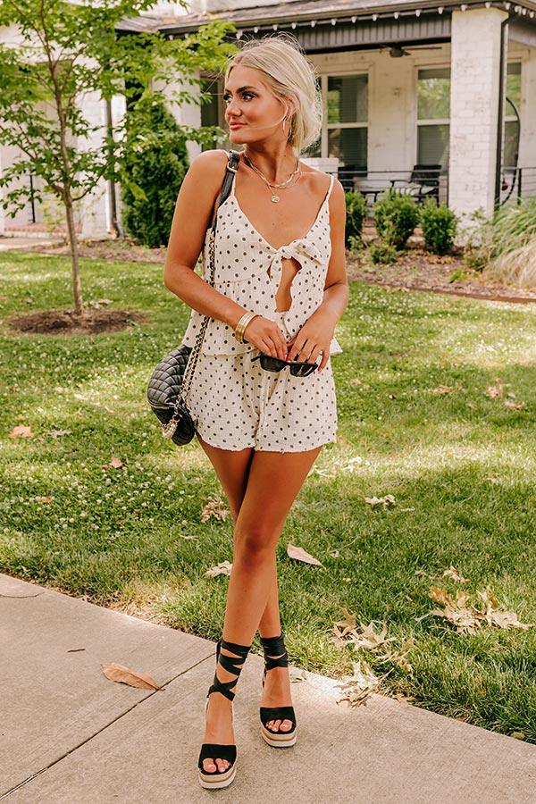 Play It Up Front Tie Babydoll Tank Product Image