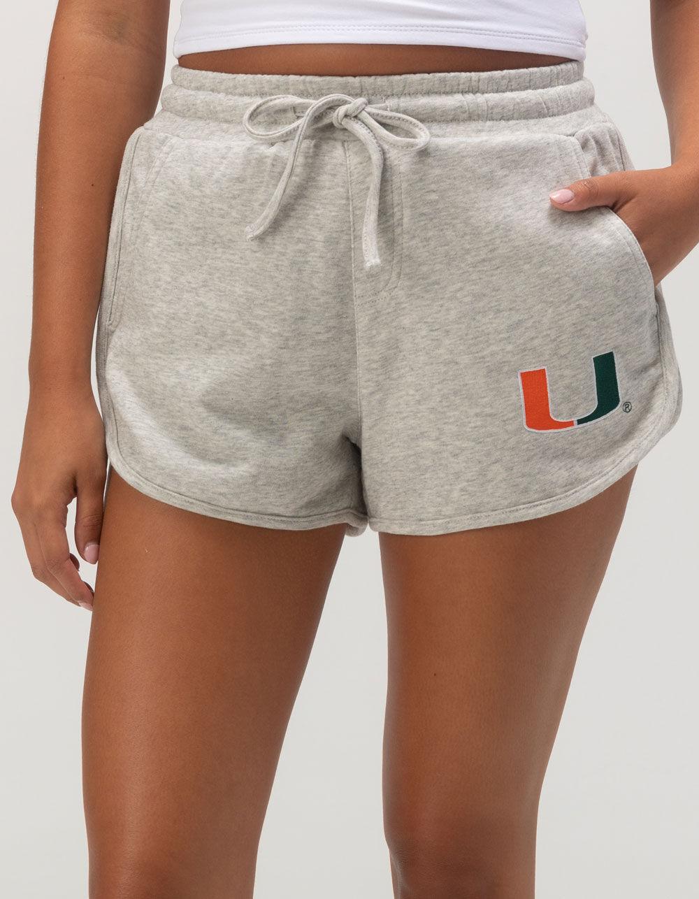 HYPE AND VICE University of Miami Womens Shorts - HEATHER GRAY Product Image