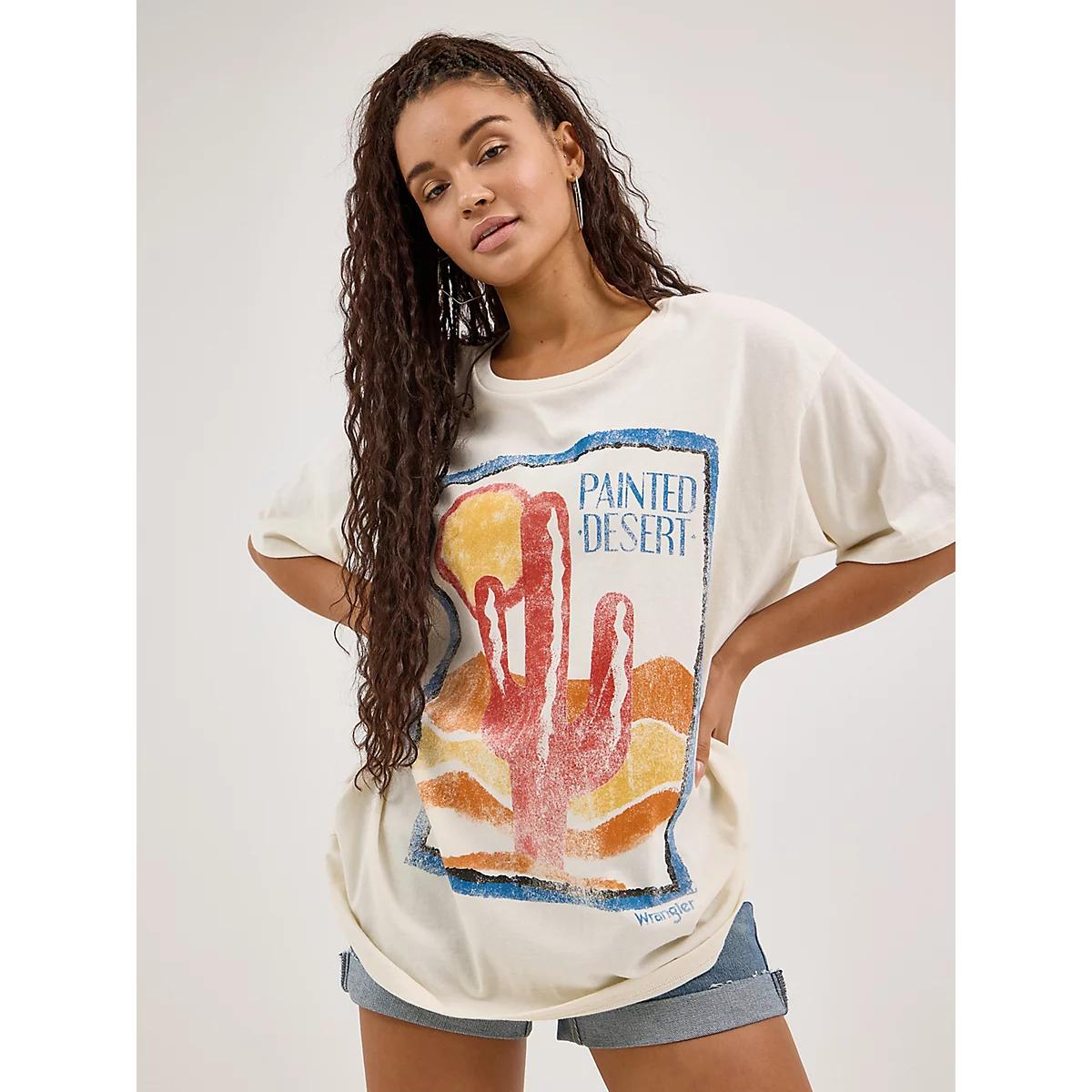 Women's Oversized Desert Tee in Whisper Product Image