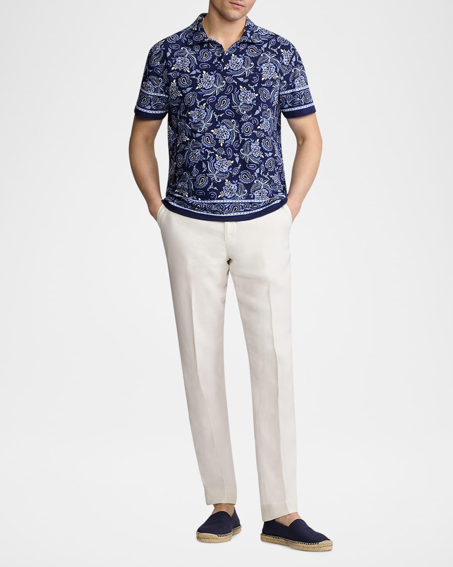 Men's Paisley Riviera Terry Polo Shirt Product Image