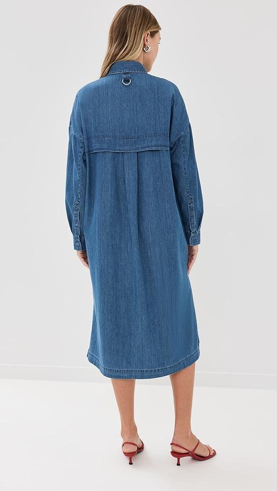 Tibi Lightweight Stone Wash Denim Shirtdress | Shopbop Product Image